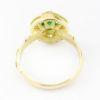 Picture of 18k Yellow Gold Oval Emerald & Diamond Halo Ring
