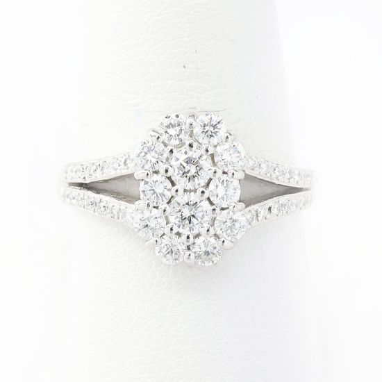 Picture of 18k White Gold Diamond Cluster Ring
