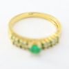 Picture of 18k Yellow Gold Emerald & Diamond Bridal Set