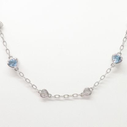 Picture of 18k White Gold Gemstone & Diamond Necklace