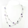 Picture of 18k White Gold Gemstone & Diamond Necklace