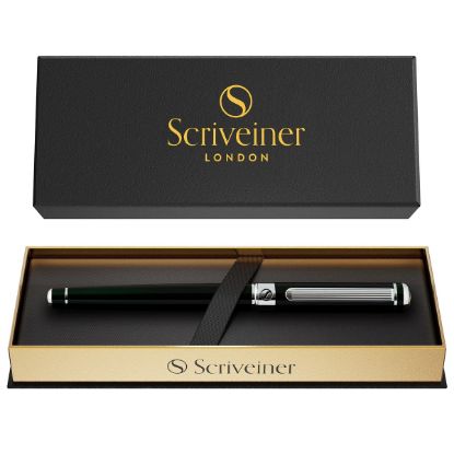 Picture of Scriveiner London Classic Black Green Rollerball Pen