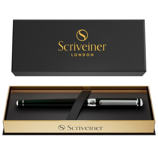 Picture of Scriveiner London Classic Black Green Rollerball Pen