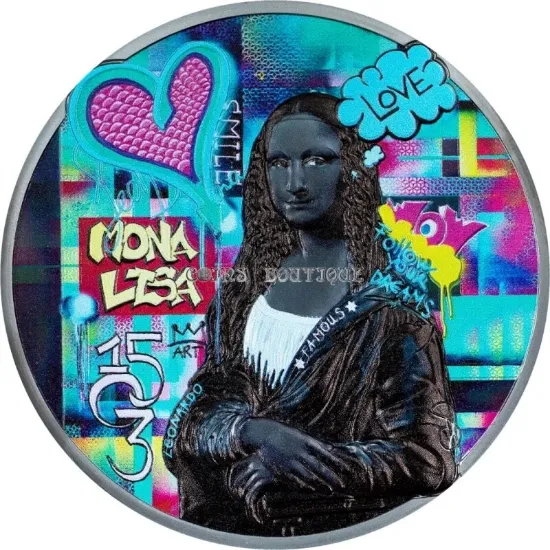 Picture of Graffiti Art Series: Mona Lisa 3 Ounce Silver Coin