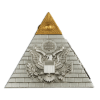 Picture of 2023 Barbados: Eye of Providence 5 Oz. Silver & 24k Gold Plated Pyramid Coin