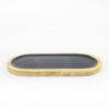 Picture of Oval Mango Wood and Black Enamel Tray 
