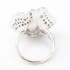 Picture of 14k White Gold Pavé Set Black & White Diamond Rose Ring