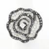 Picture of 14k White Gold Pavé Set Black & White Diamond Rose Ring