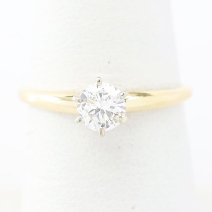 Picture of 14k Yellow Gold Diamond Solitaire Ring