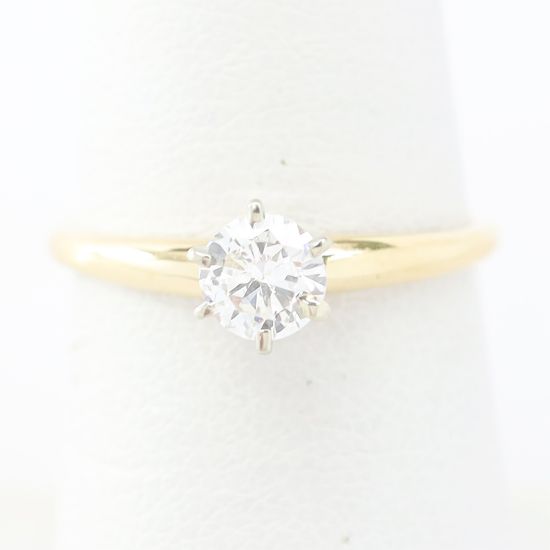 Picture of 14k Yellow Gold Diamond Solitaire Ring