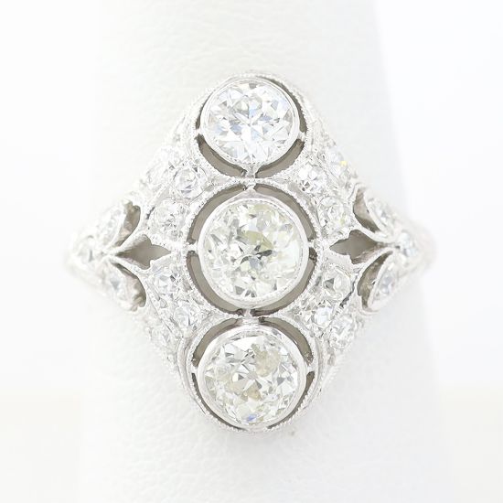 Picture of Vintage Platinum Old European Diamond Ring