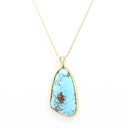 Picture of 14k Yellow Gold Turquoise Pendant