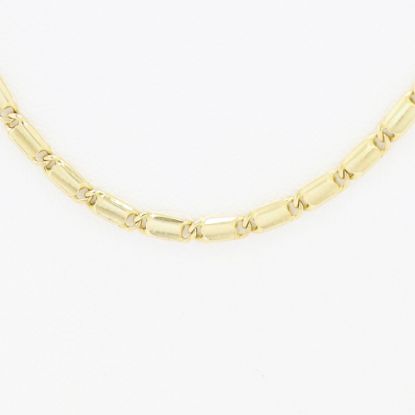 Picture of 18k Yellow Gold Flat Rectangular Link Chain