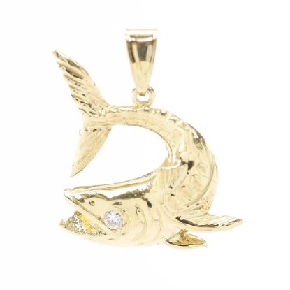 Picture of 14k Yellow Gold Kingfish Diamond Pendant
