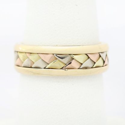 Picture of 14k Tri-Colored Gold Band