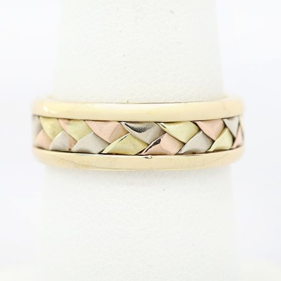 Picture of 14k Tri-Colored Gold Band
