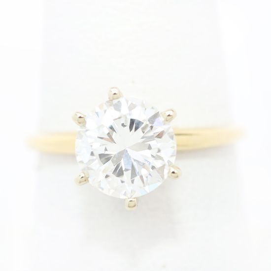 Picture of 14k Yellow Gold Brilliant Diamond Ring