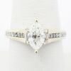 Picture of 14k White Gold Brilliant Marquise Cut Diamond Ring