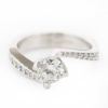Picture of 14k White Gold Diamond Bypass Ring