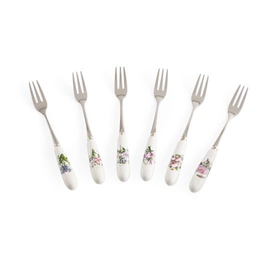 Picture of New Set of 6 Pastry Forks, Ceramic Handles