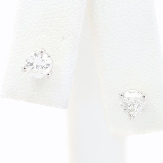 Picture of 14k White Gold Solitaire Studs