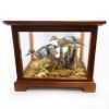 Picture of Taxidermy Twin Ducks Flying in Wooden/Glass Display Case