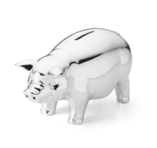 Picture of Classic Silver Plated Piggy Bank