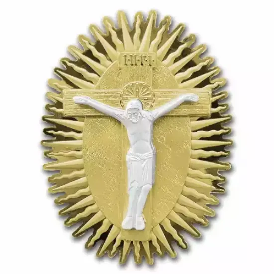 Picture of 2024 Cameroon: Gero Crucifix Shaped 1 Oz. Silver Coin