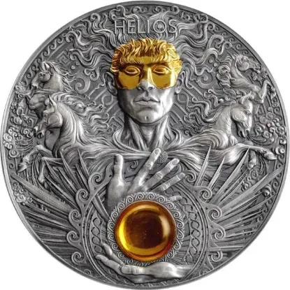 Picture of 2022 Niue: Helios 'Divine Faces of The Sun' 3 Oz. Silver Coin