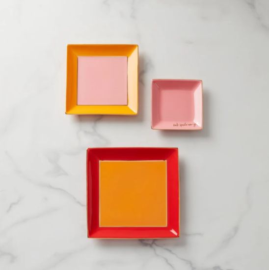 Picture of New Warm Red 3-Piece Nesting Tray Set