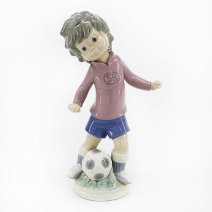 Picture of Porcelain "Sport Billy" Kicking Soccer Ball Figurine