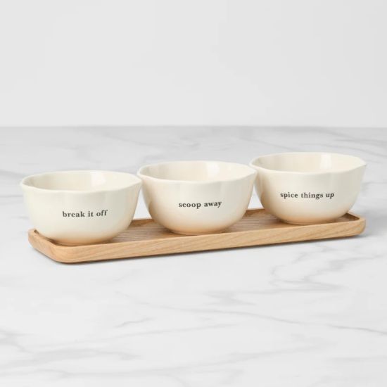 Picture of New 3-Piece Dip Bowls & Tray Set