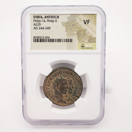 Picture of SYRIA, ANTIOCH Phillip I & Phillip II AE29 AD 244-249 VF
