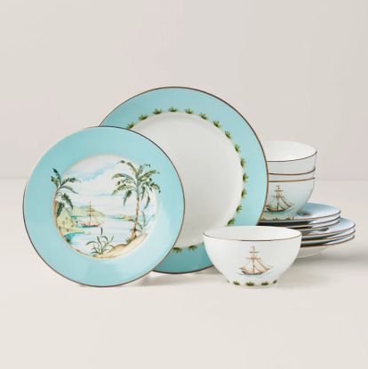 Picture of New 12-Piece Dinnerware Set, Tradewind