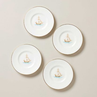Picture of New Set of 4 Dessert Plates, Tradewinds