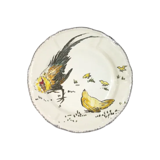 Picture of Dessert Plate 'Rooster & Hen'