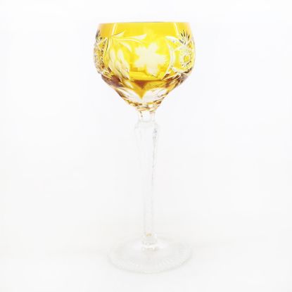 Picture of Gold Amber Hock Wine Glass
