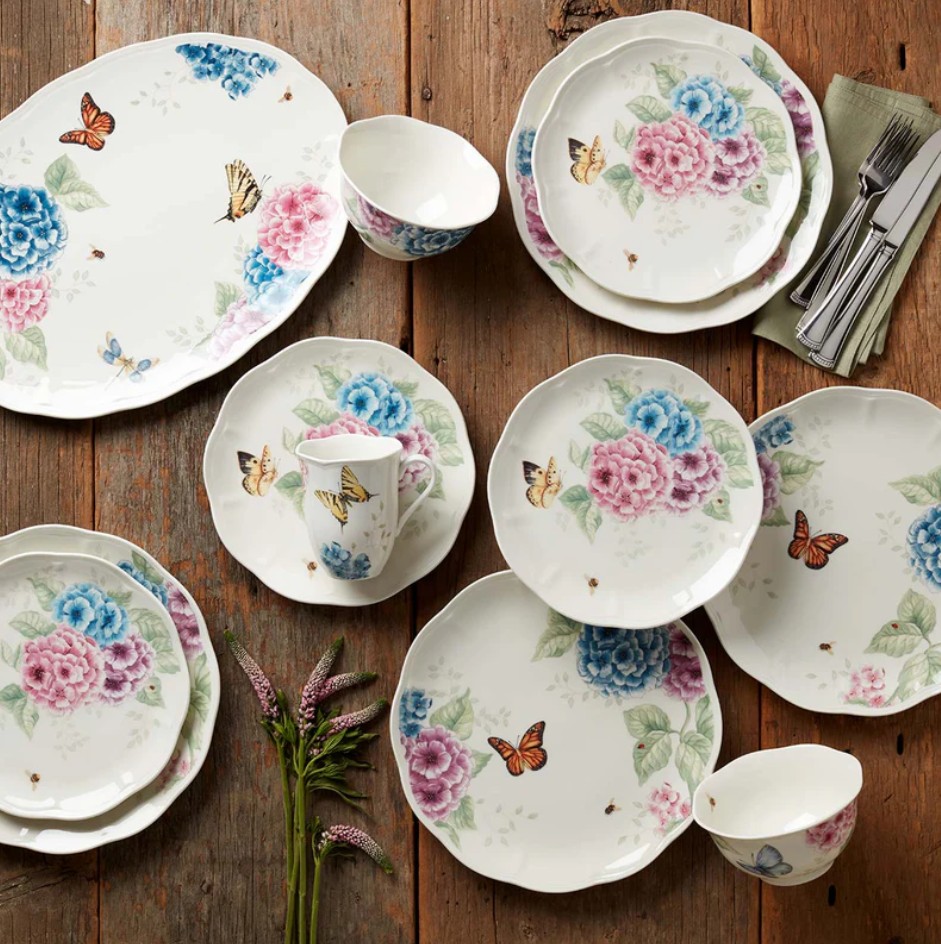 Show products in the Butterfly Meadow, Hydrangea pattern