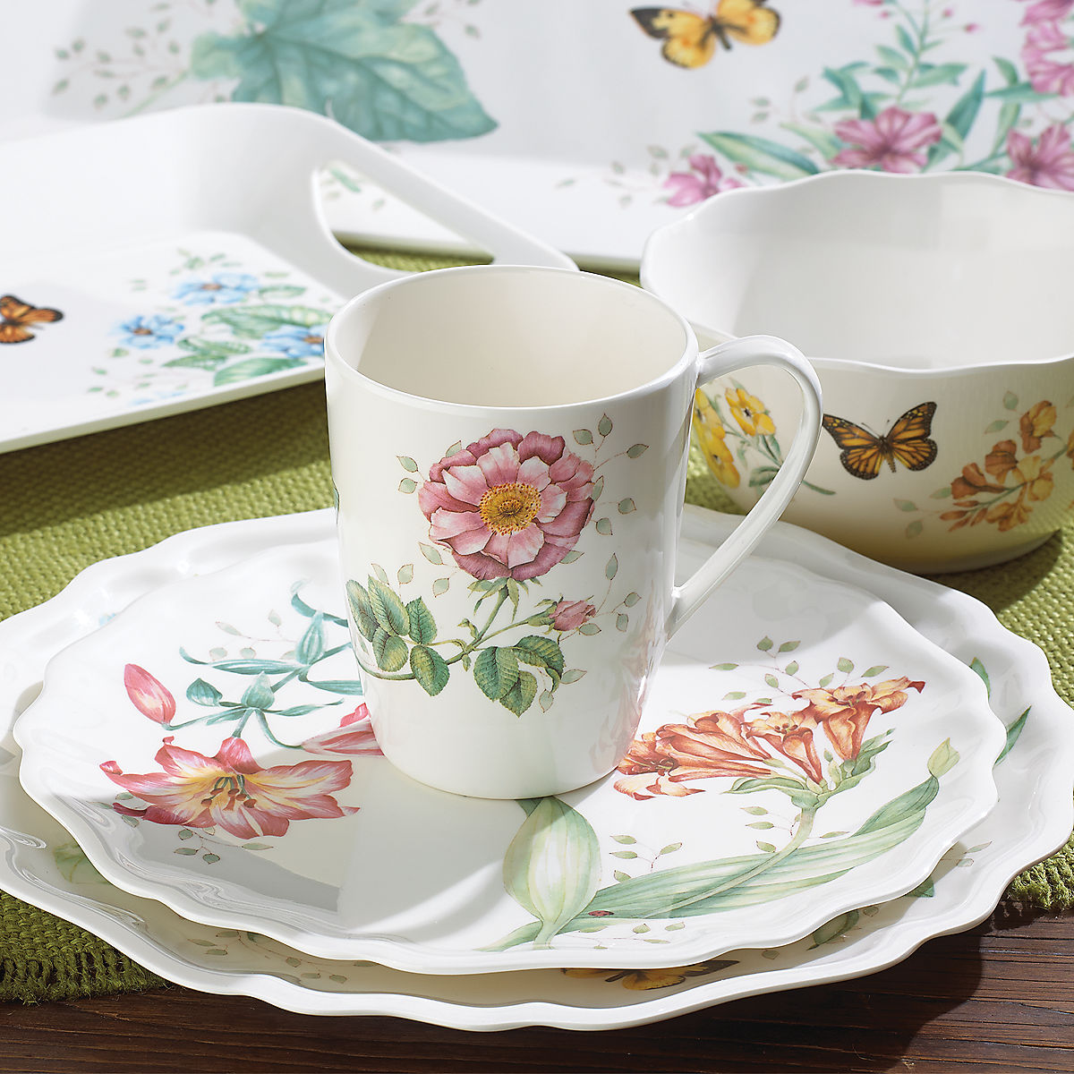 Show products in the Butterfly Meadow, Melamine pattern