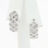 Picture of 14k White Gold Diamond Half Hoop Earrings