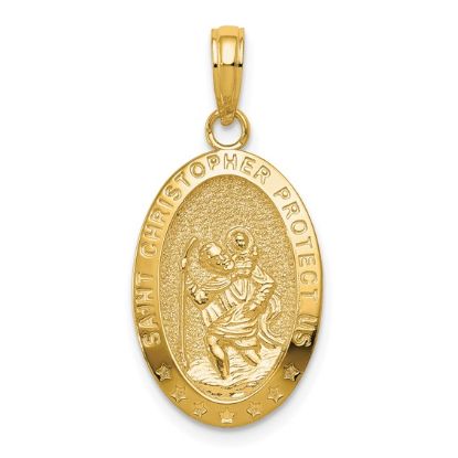 Picture of 14k Yellow Gold Saint Christopher Medal Pendant