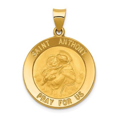 Picture of 14k Yellow Gold Round St. Anthony Medal Pendant