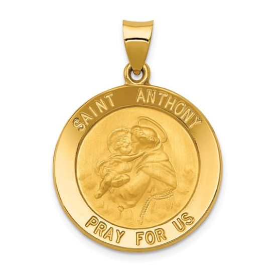 Picture of 14k Yellow Gold Round St. Anthony Medal Pendant