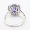 Picture of Platinum Tanzanite & Diamond Halo Ring
