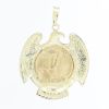 Picture of 1/10 Oz American Gold Eagle Coin Pendant in 14k Yellow Gold Eagle Frame
