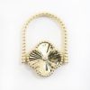 Picture of 14k Yellow Gold Diamond & Black Onyx Clover Motif Reversible Ring