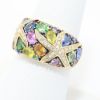 Picture of 14k Yellow Gold Multi Sapphire & Diamond Starfish Ring