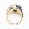 Picture of 14k Yellow Gold Topaz, Onyx, & Diamond Ring