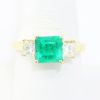 Picture of 18k Yellow Gold Emerald & Diamond Ring