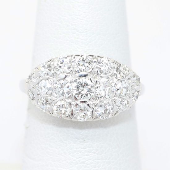 Picture of 14k White Gold Diamond Cluster Ring